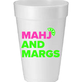 "Mahj and Margs" Foam Cups