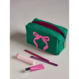 Mara Bow Small Zip Pouch- Green