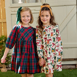 Girls Maribelle Dress- Red Tartan