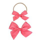 Satin Bow- Melon Headband- Large