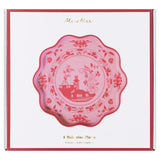 Pink Vintage Botanical  Reusable Large Plates