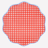 Red Gingham Dinner Plates
