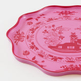 Pink Vintage Botanical  Reusable Large Plates