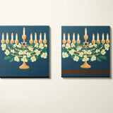 Floral Menorah Matchbook