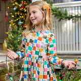 Girls Autumn Dress- Merry and Bright