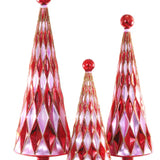 Mid Century Diamond Trees- Red Lilac