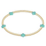 Small Signature Cross Gold Pattern Bracelet 2mm