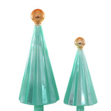 Small Pleated Tree- Mint/Orange