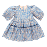 Mirabelle Dress- Blue Climbing Floral