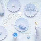 Ruffled Napkins-Misty Blue
