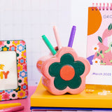 Mod Floral Vase Pencil Cup