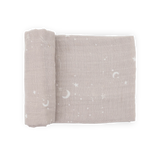 Organic Cotton Muslin Swaddle Blanket- Moon Dust