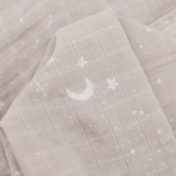 Organic Cotton Muslin Swaddle Blanket- Moon Dust