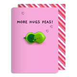 Hugs Peas Valentine Magnet Card