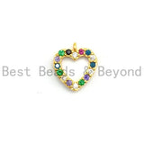 Multi-color Heart Charm