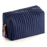 Ezra Large Boxy Cosmetic Pouch- Navy