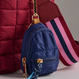 Ezra Mini Backpack Bag Charm- Navy