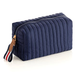 Ezra Small Boxy Cosmetic Pouch- Navy