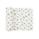 Organic Cotton Muslin Swaddle Blanket- Olive Branch