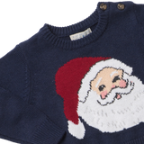 Boys Oliver Sweater- Navy Santa