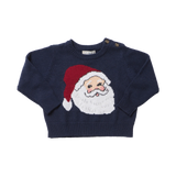 Boys Oliver Sweater- Navy Santa