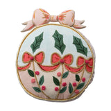 Ornament Shaped Pillow with Embroidery & Velvet Back