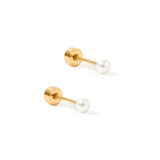 Payton Pearl White 3mm Screwback Stud Earrings