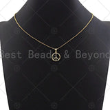 Gold Peace Sign Charm