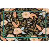 Black Peach Floral Placemat Rifle Doormat
