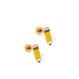 Pencil Screwback Stud Earrings