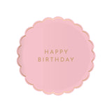 Happy Birthday Petal Pink Small Plate