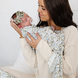 Velvet- Pewter Bow Headband- Small