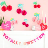 Red, Hot Pink, Light Pink Conversation Acrylic Hearts- Set of 3