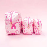 Pink Bow Cosmetic Bag