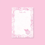 Pink Disco Cowgirl Toile Notepad