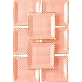 Pink with Polka Dot Scallop Plates