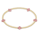 Small Signature Cross Gold Pattern Bracelet 2mm