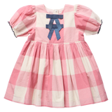 Girls Hermione Dress- Pink Checks