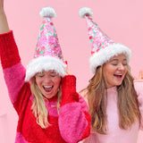 Holiday Spirit Pink Confetti Hat