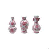 Stoneware Vase- Pink Floral