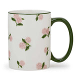 Pink Hydrangea Porcelain Mug