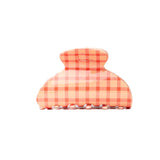 Girlhood Midi Claw Clip- Pink Plaid