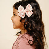 Adventure Bow- Pink Posy Clip Pigtail Set