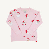 Cassidy Comfy Crewneck- Dear Santa Palm Beach Pink