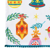 Ornaments Holiday w/ Pom Pom Kitchen Towel