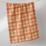 Pumpkin Check Tea Towel