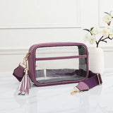 Purple Small Rectangular Clear Bag