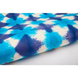 Hand Tie Dyed Gift Wrap Sheet- Pyramidal Turquoise/Navy