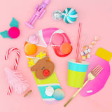 Rainbow Candy Cane Plates