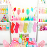 Rainbow Stripe Paper Table Cloth Roll- Wrapping Paper